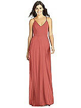 Front View Thumbnail - Coral Pink Thread Bridesmaid Style Ida