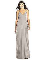 Front View Thumbnail - Taupe Thread Bridesmaid Style Ida