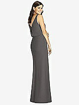 Rear View Thumbnail - Caviar Gray Thread Bridesmaid Style Ines