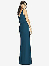 Rear View Thumbnail - Atlantic Blue Thread Bridesmaid Style Ines