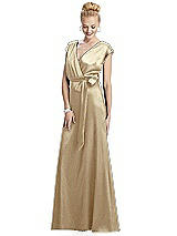 Alt View 1 Thumbnail - Banana Cap Sleeve Blouson Faux Wrap Dress