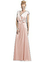 Alt View 1 Thumbnail - Blush Cap Sleeve Blouson Faux Wrap Dress