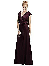 Alt View 1 Thumbnail - Bordeaux Cap Sleeve Blouson Faux Wrap Dress