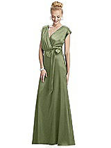 Alt View 1 Thumbnail - Kiwi Cap Sleeve Blouson Faux Wrap Dress