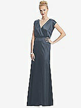 Front View Thumbnail - Silverstone Cap Sleeve Blouson Faux Wrap Dress