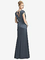 Rear View Thumbnail - Silverstone Cap Sleeve Blouson Faux Wrap Dress