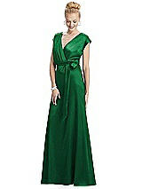 Alt View 1 Thumbnail - Shamrock Cap Sleeve Blouson Faux Wrap Dress