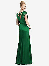 Rear View Thumbnail - Shamrock Cap Sleeve Blouson Faux Wrap Dress