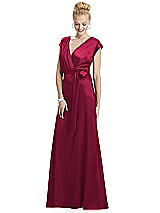 Alt View 1 Thumbnail - Valentine Cap Sleeve Blouson Faux Wrap Dress