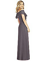 Rear View Thumbnail - Stormy Silver After Six Shimmer Bridesmaid Dress 6809LS