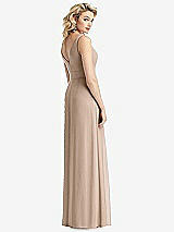 Rear View Thumbnail - Topaz Sleeveless Pleated Skirt Maxi Dress with Pockets