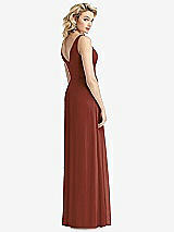 Rear View Thumbnail - Auburn Moon Sleeveless Pleated Skirt Maxi Dress with Pockets