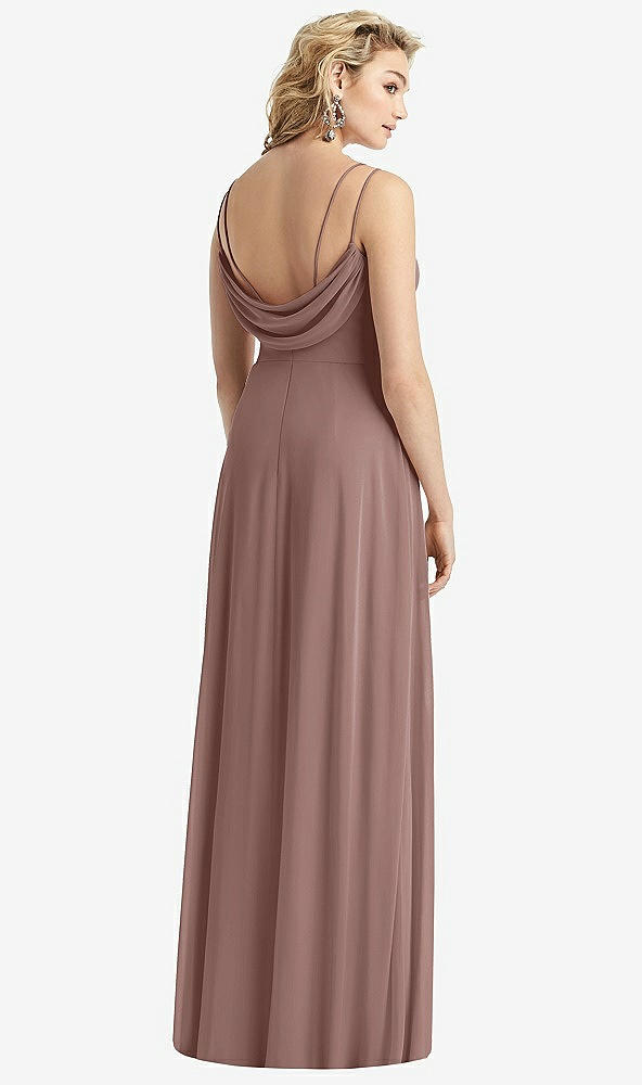 Front View - Sienna Cowl-Back Double Strap Maxi Dress with Side Slit