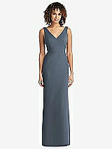 Rear View Thumbnail - Silverstone Sleeveless Tie Back Chiffon Trumpet Gown