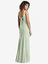 Front View Thumbnail - Vintage Primrose Sage Sleeveless Tie Back Chiffon Trumpet Gown