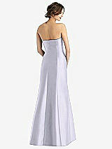 Rear View Thumbnail - Silver Dove Strapless Satin Trumpet Gown with Front Slit