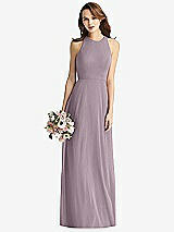 Front View Thumbnail - Lilac Dusk Sleeveless Halter Chiffon Maxi Dress