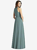 Rear View Thumbnail - Icelandic Sleeveless Halter Chiffon Maxi Dress