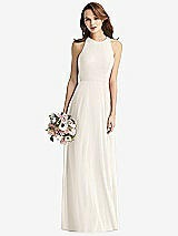 Front View Thumbnail - Ivory Sleeveless Halter Chiffon Maxi Dress