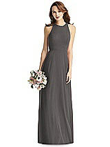 Front View Thumbnail - Caviar Gray Thread Bridesmaid Style Emily