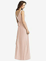 Rear View Thumbnail - Cameo Sleeveless V-Neck Chiffon Wrap Dress