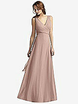 Front View Thumbnail - Neu Nude Sleeveless V-Neck Chiffon Wrap Dress