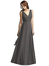 Front View Thumbnail - Caviar Gray Thread Bridesmaid Style Layla