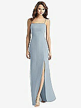 Alt View 2 Thumbnail - Mist Tie-Back Cutout Trumpet Gown with Front Slit