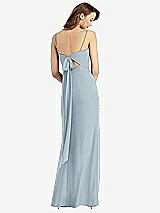 Alt View 3 Thumbnail - Mist Tie-Back Cutout Trumpet Gown with Front Slit