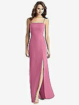 Alt View 2 Thumbnail - Orchid Pink Tie-Back Cutout Trumpet Gown with Front Slit