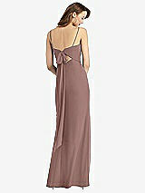 Alt View 3 Thumbnail - Sienna Tie-Back Cutout Trumpet Gown with Front Slit