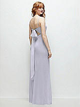 Alt View 1 Thumbnail - Silver Dove Tie-Back Cutout Trumpet Gown with Front Slit