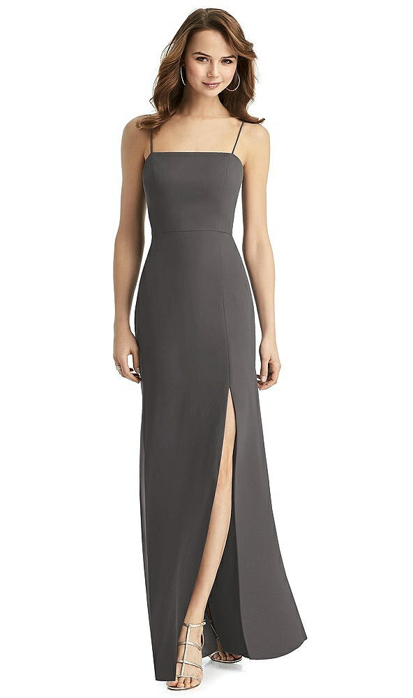 Back View - Caviar Gray Thread Bridesmaid Style Stella