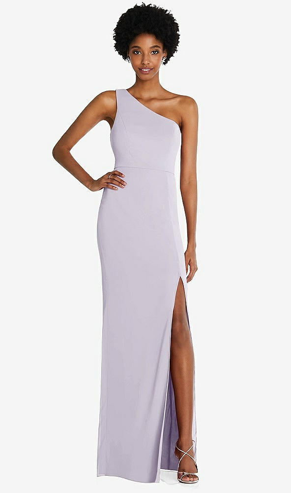 Front View - Moondance One-Shoulder Chiffon Trumpet Gown