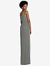 Rear View Thumbnail - Charcoal Gray Thread Bridesmaid Style Addison