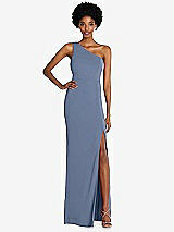 Front View Thumbnail - Larkspur Blue Thread Bridesmaid Style Addison