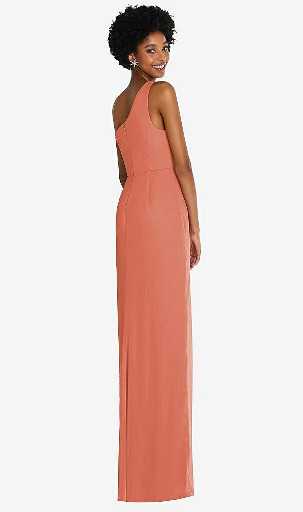 Back View - Terracotta Copper Thread Bridesmaid Style Addison