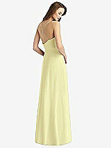 Rear View Thumbnail - Butter Yellow Cowl Neck Criss Cross Back Maxi Dress