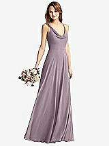 Front View Thumbnail - Lilac Dusk Cowl Neck Criss Cross Back Maxi Dress