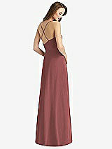 Rear View Thumbnail - English Rose Cowl Neck Criss Cross Back Maxi Dress