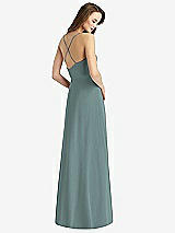 Rear View Thumbnail - Icelandic Cowl Neck Criss Cross Back Maxi Dress