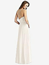 Rear View Thumbnail - Ivory Cowl Neck Criss Cross Back Maxi Dress