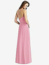 Rear View Thumbnail - Peony Pink Cowl Neck Criss Cross Back Maxi Dress