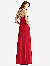 Rear View Thumbnail - Parisian Red Cowl Neck Criss Cross Back Maxi Dress