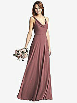 Front View Thumbnail - Rosewood Cowl Neck Criss Cross Back Maxi Dress