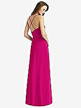 Rear View Thumbnail - Think Pink Cowl Neck Criss Cross Back Maxi Dress