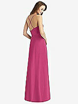 Rear View Thumbnail - Tea Rose Cowl Neck Criss Cross Back Maxi Dress