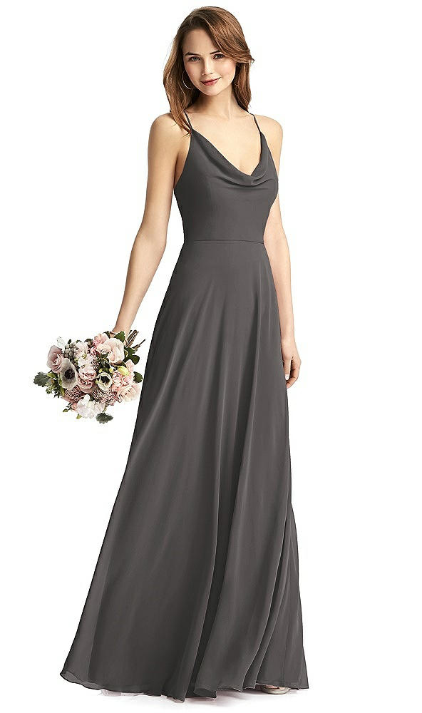 Front View - Caviar Gray Thread Bridesmaid Style Quinn