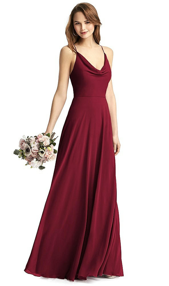 Front View - Burgundy Thread Bridesmaid Style Quinn