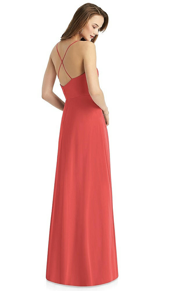 Back View - Perfect Coral Thread Bridesmaid Style Quinn